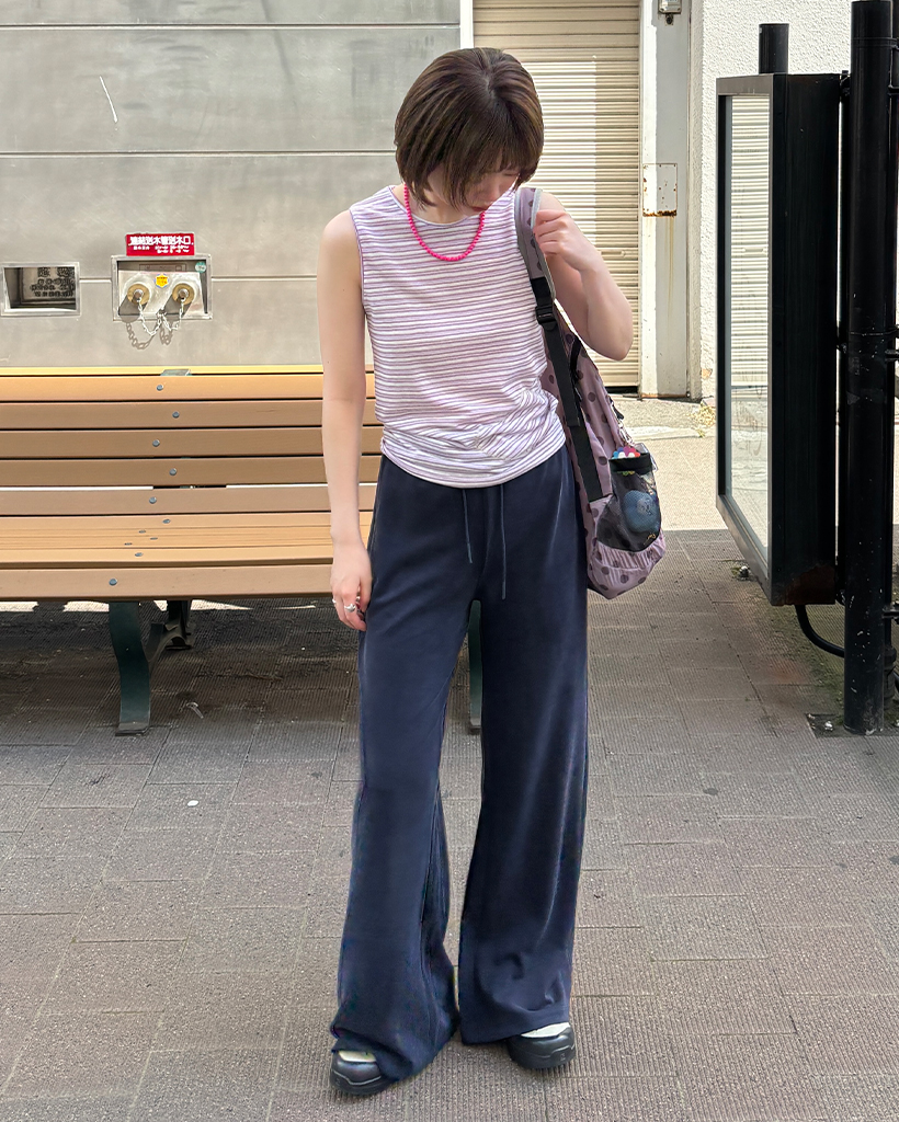 ウエストストリングスウェットパンツ