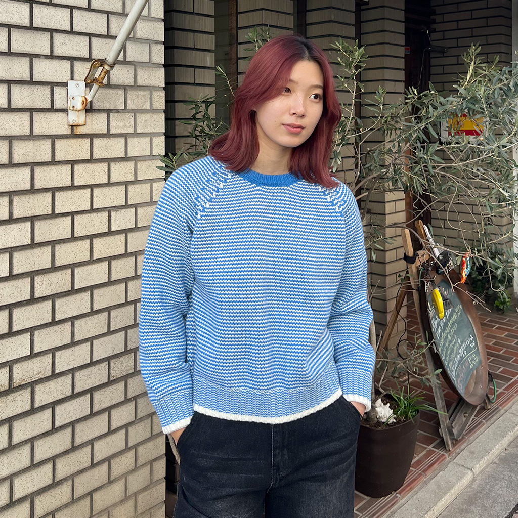 セール】 片畦編み ラグランスリーブ プルオーバー （ニット