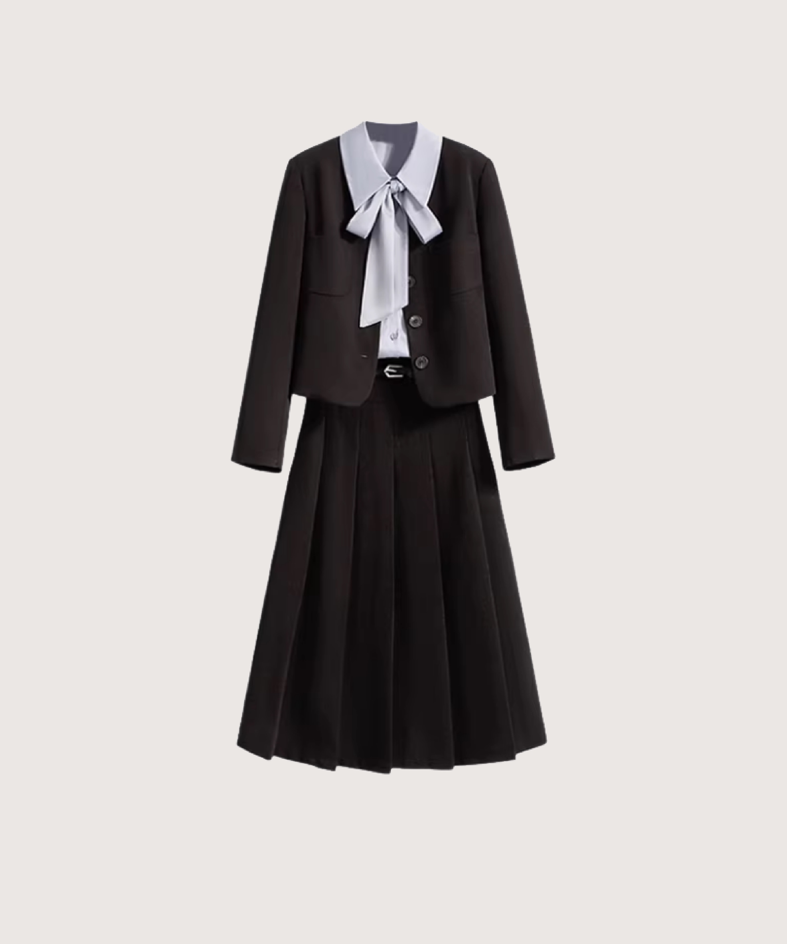 エレガントブラウスジャケット3点セットアップ