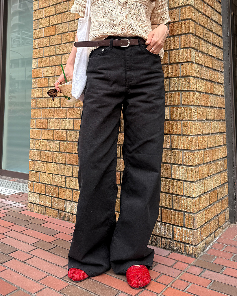 ワイドコットンパンツ