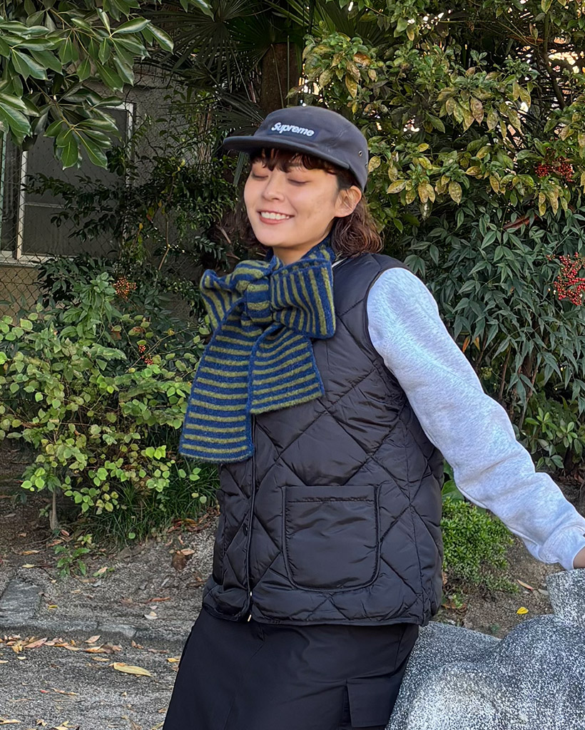 ボーダーニットマフラー