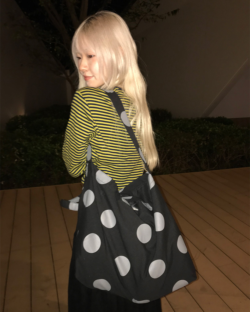 ポルカドットビックショルダーバッグ