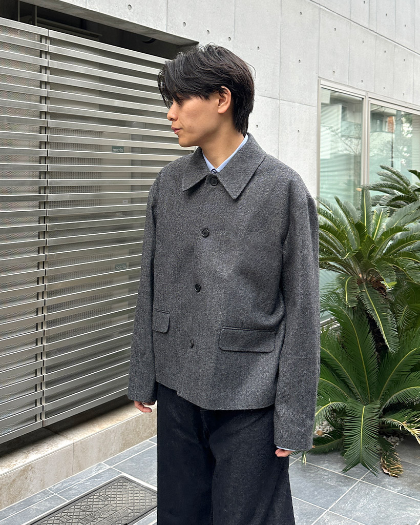 ウールヘリンボーンショートジャケット | ファッション通販サイト NUGU
