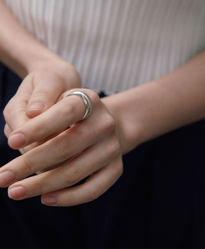 [925 silver] Cinq.silver.206 / fin soar ring (silver)