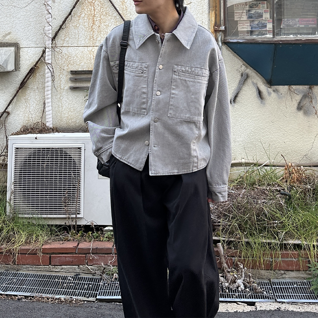 [秋再入荷]デニムクロップドジャケット