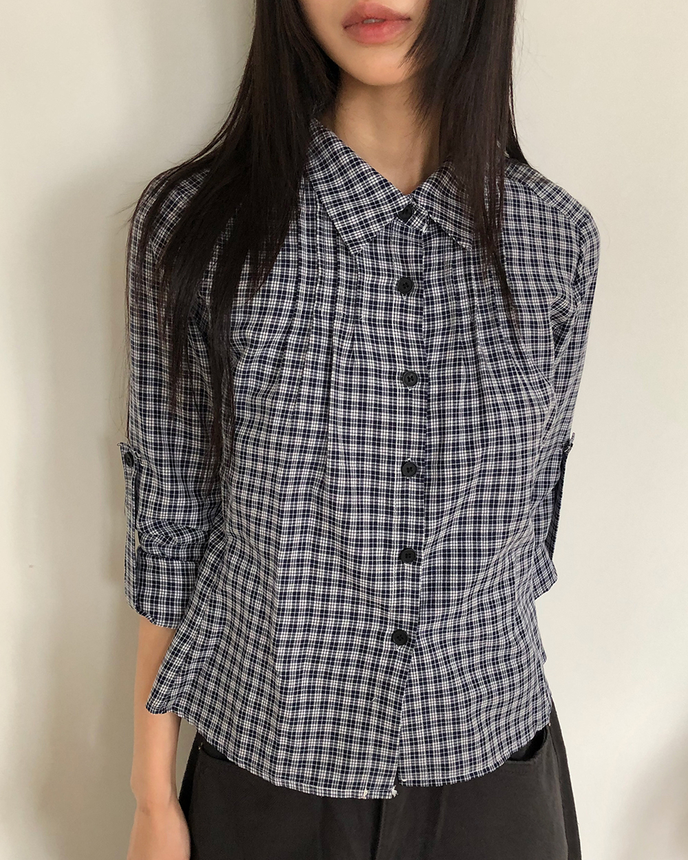 チェックカラーTシャツ