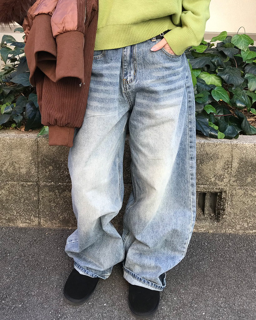 ワイドデニムパンツ