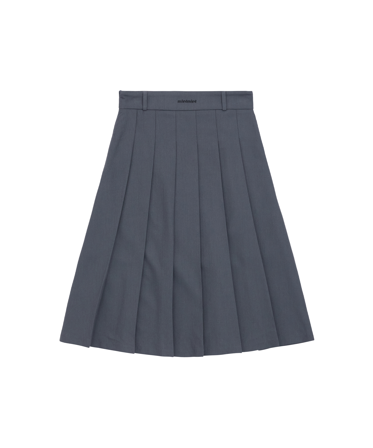 スカート crank / Frill pleated midi skirt_gray Gentle pleated skirt (Light gray) – Audire