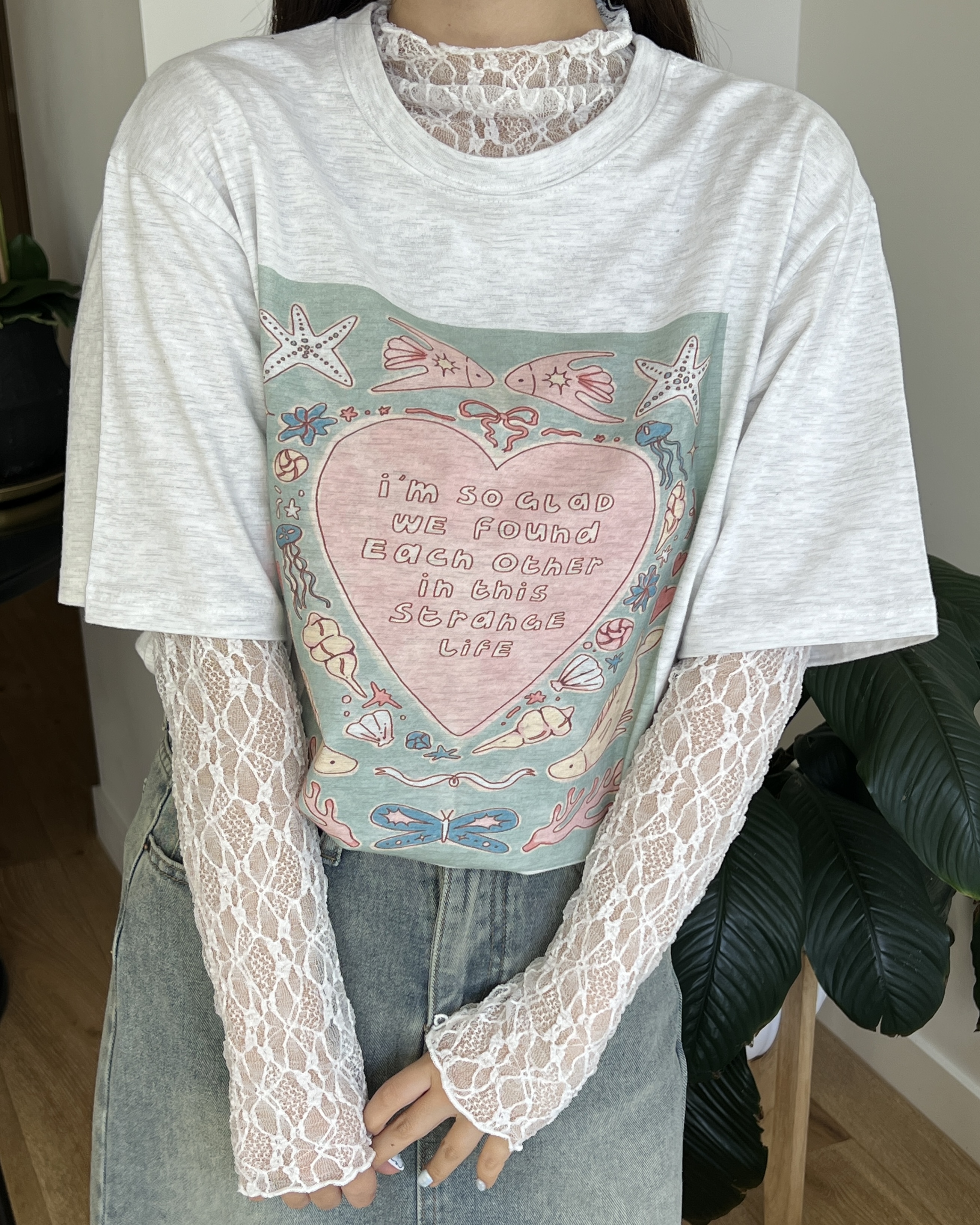美品❣️お袖シースルーTシャツ tシャツ ポイントシースルートップス レディース : ZOZOTOWN