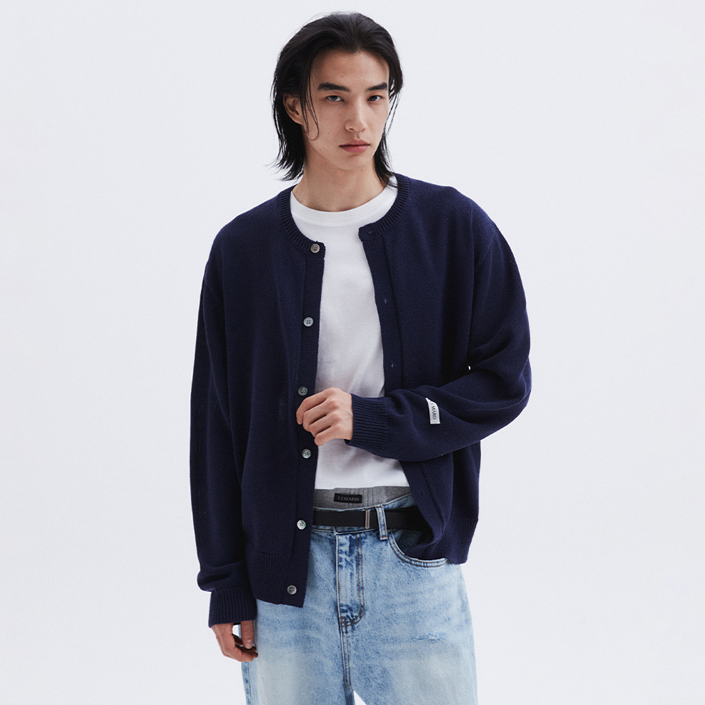 Bonbon Crop Cardigan(NAVY) | ファッション通販サイト NUGU