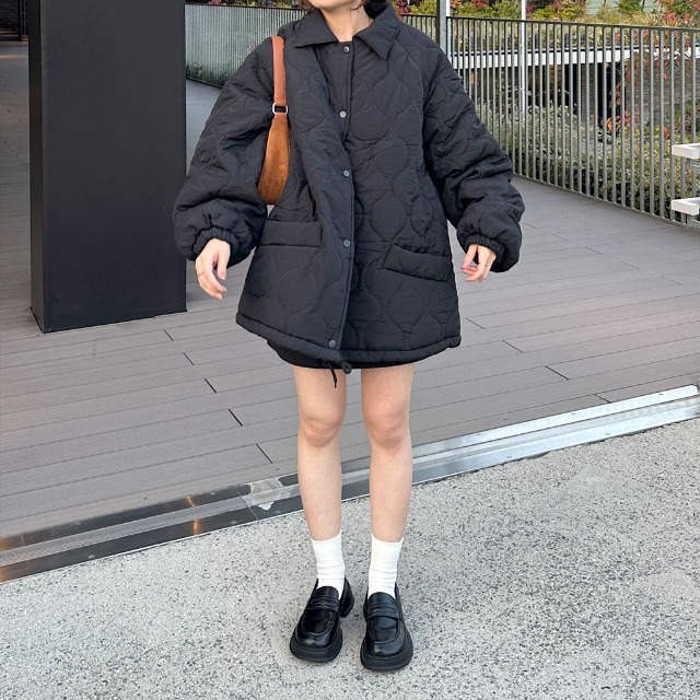 オーバーフィットキルティングジャンパー