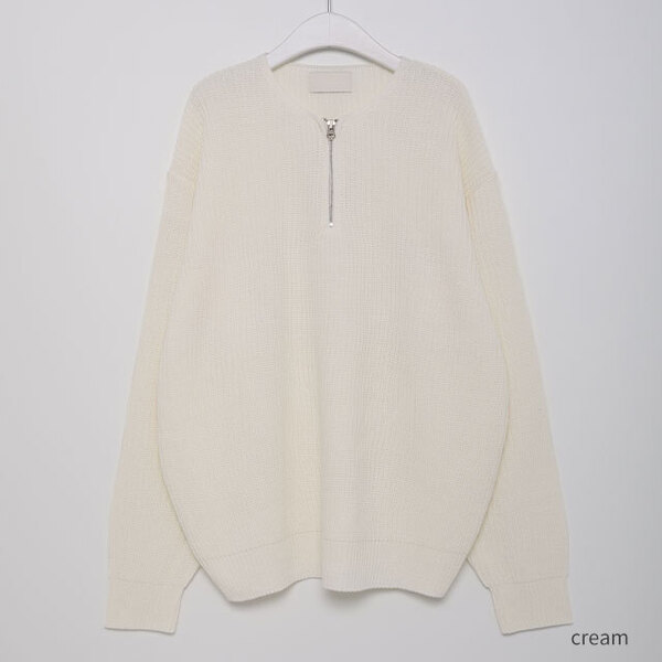 nknit ハーフジップニット ラウンドハーフジップアップニット | ファッション通販サイト NUGU