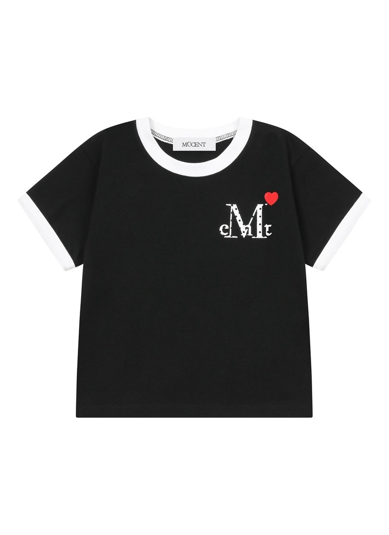 [KIDS] LOVRITS MINI HEART LOGO RINGER HALF T (2COLOR)