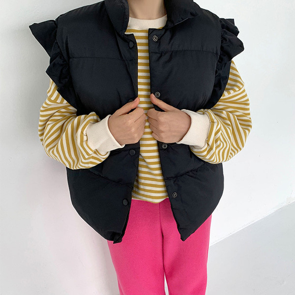 フリルショルダーダウンベスト | ファッション通販サイト NUGU