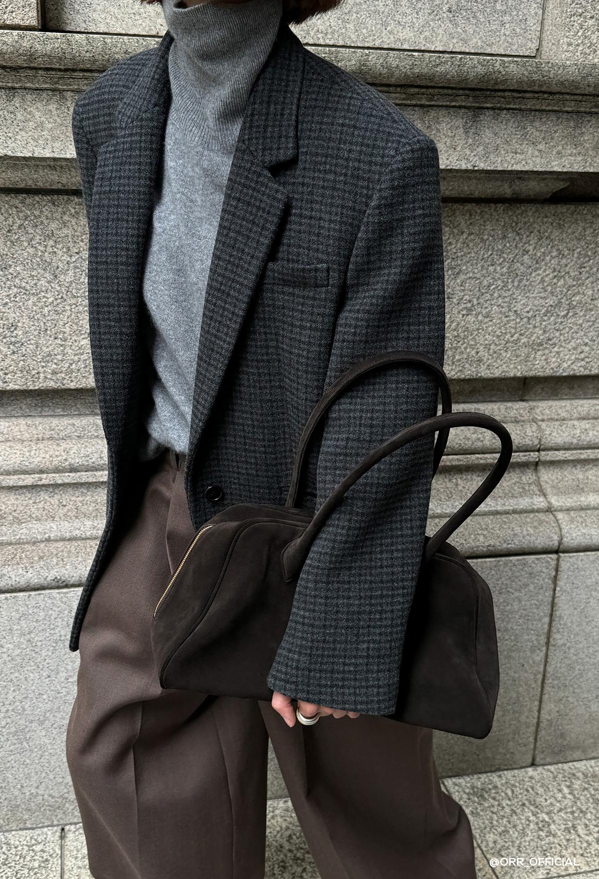 Curvy Bag M - Suede Brown | ファッション通販サイト NUGU