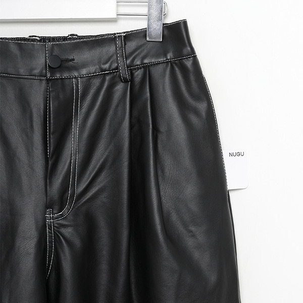 れおページ ステッチレザーワイドパンツ | ファッション通販サイト NUGU