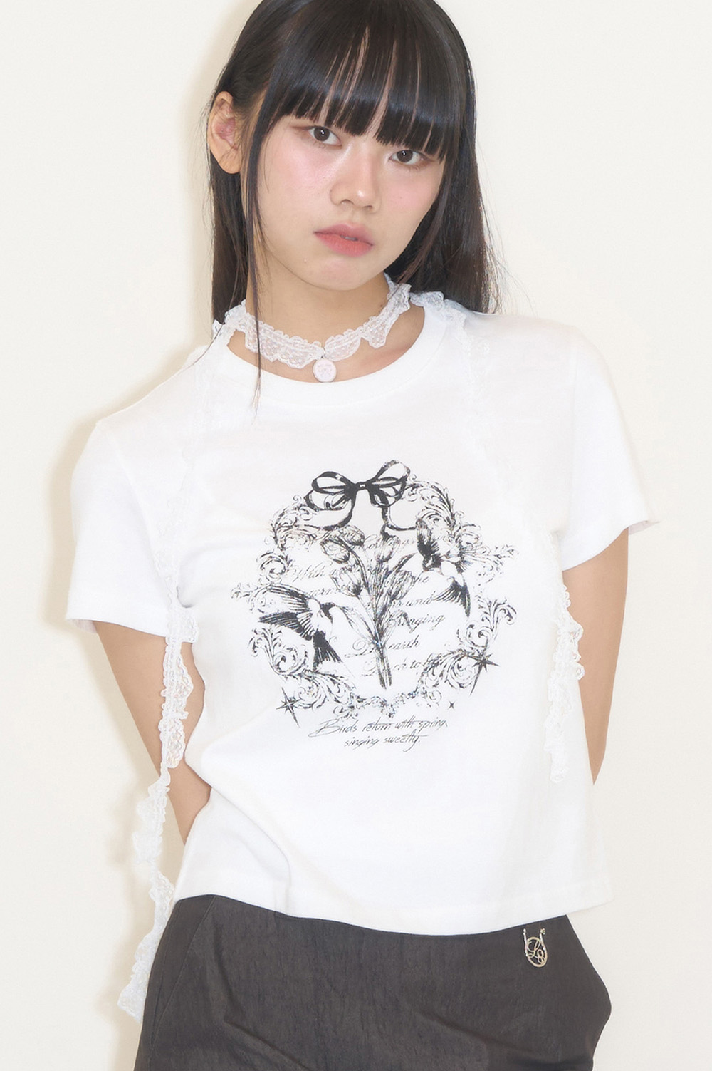 Tシャツ・カットソー ILLIGO Tulip Loose Semi T-Shirt 5BNY894 TULIP LOOSE SEMI T-SHIRT WHITE | ファッション通販サイト NUGU