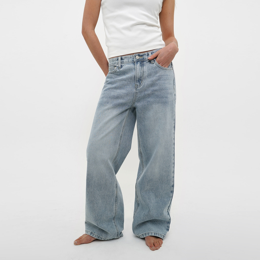 [B-DENIM] ローヴィンテージ ストレートジーンズ 052