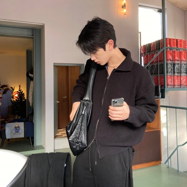 breath ジップアップニット　nubian badhop last nest breath ジップアップニット nubian badhop last nest LAST NEST