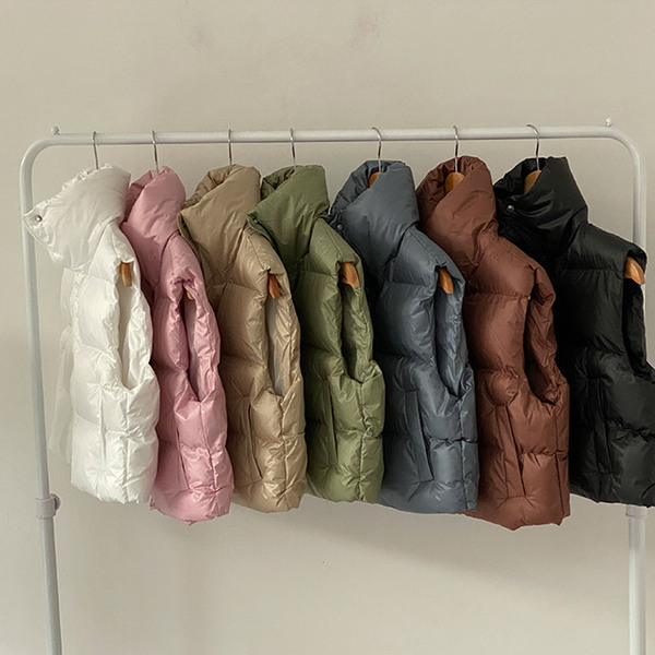 クロップドダウンベスト 7color]光沢クロップドダウンベスト | ファッション通販サイト NUGU