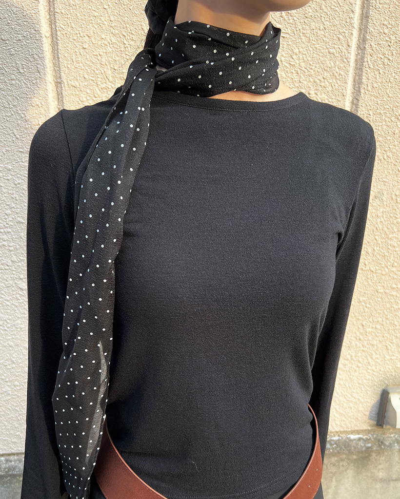 ドット柄シースルースカーフ