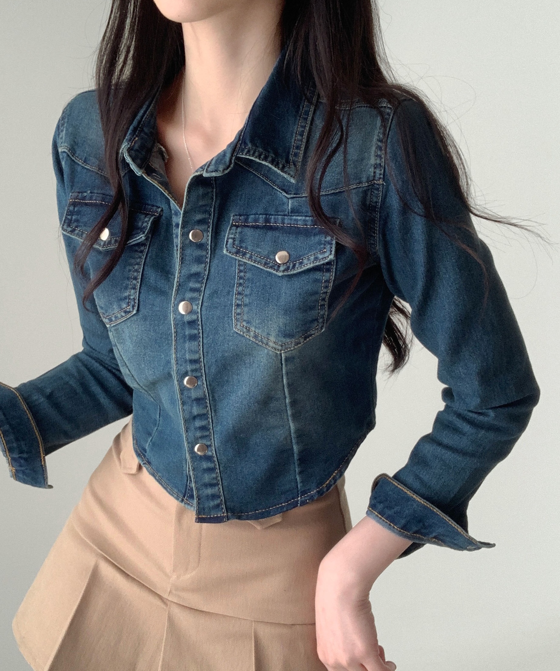 デニムクロップドジャケット | ファッション通販サイト NUGU