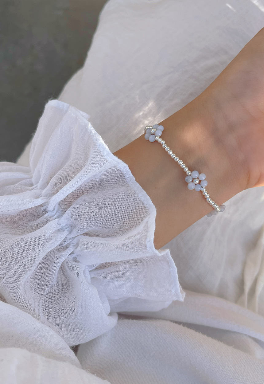 シルバー925]アクアマリンシルバーブレスレット | ファッション