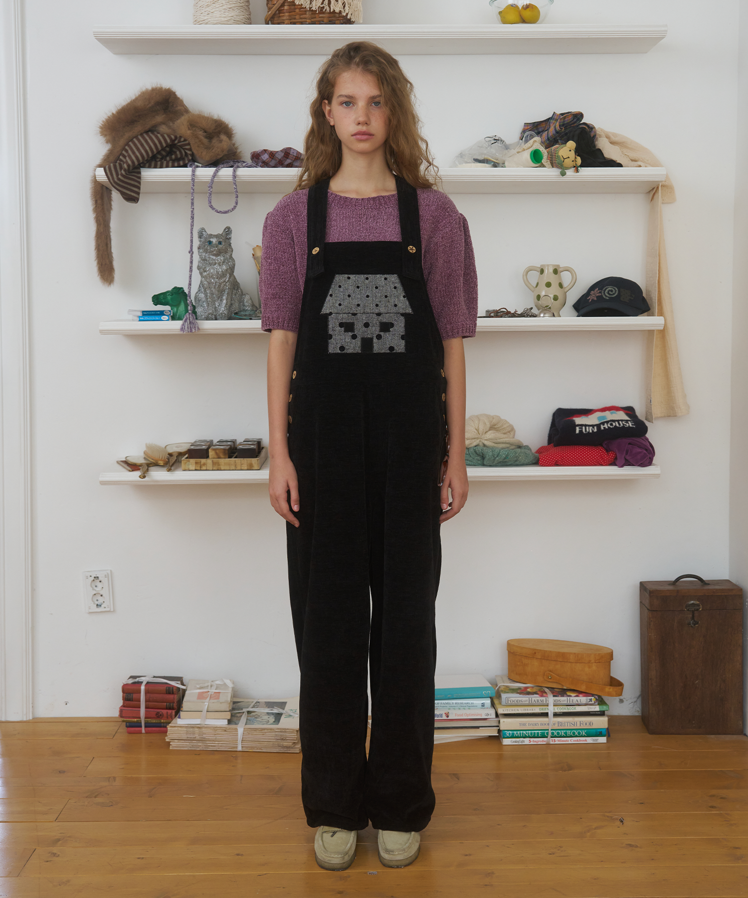 Cozy Home Overall, Black