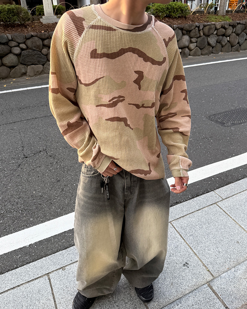 迷彩柄ワッフルTシャツ | ファッション通販サイト NUGU