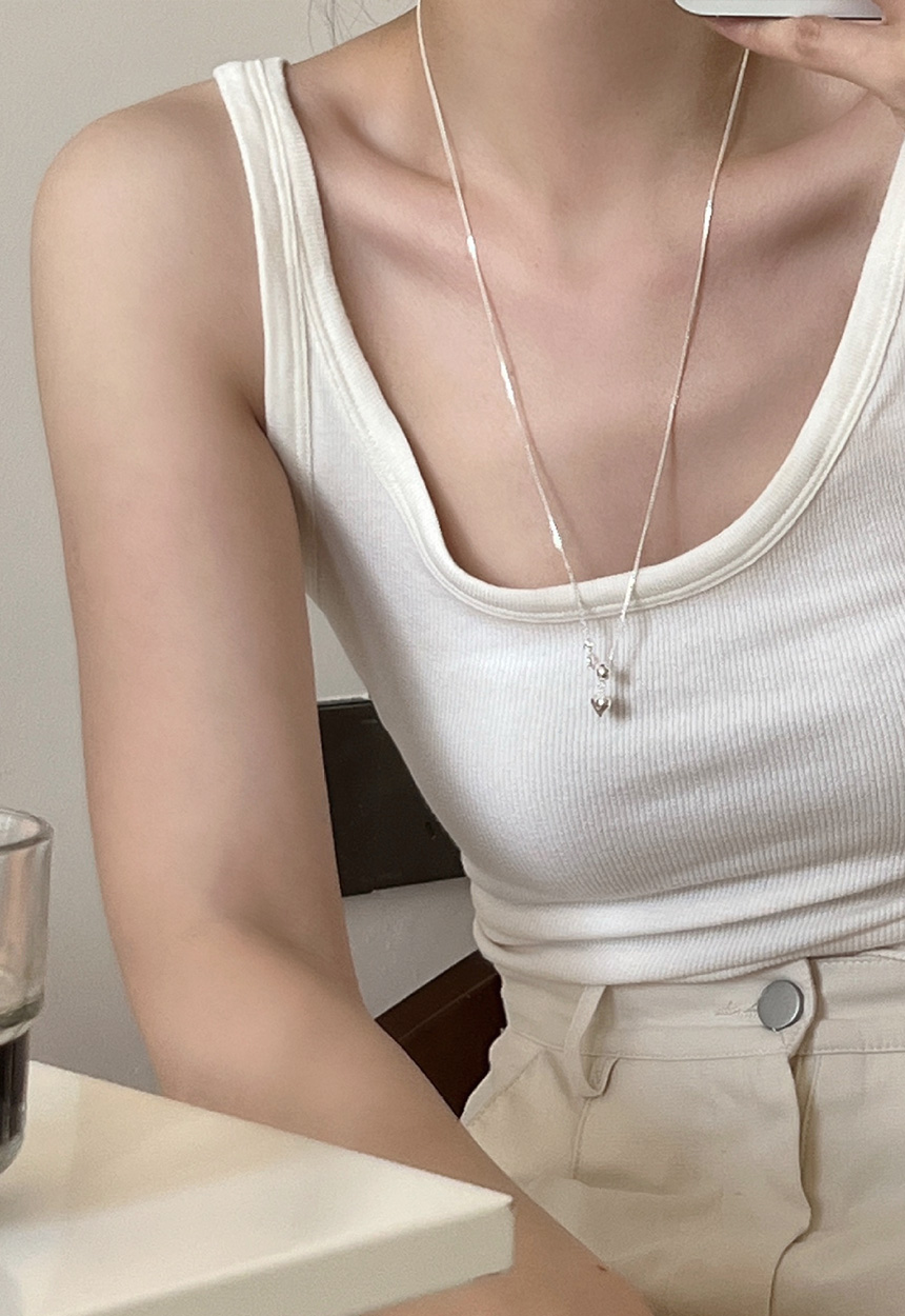 シルバー925]ハートロングネックレス | ファッション通販サイト NUGU