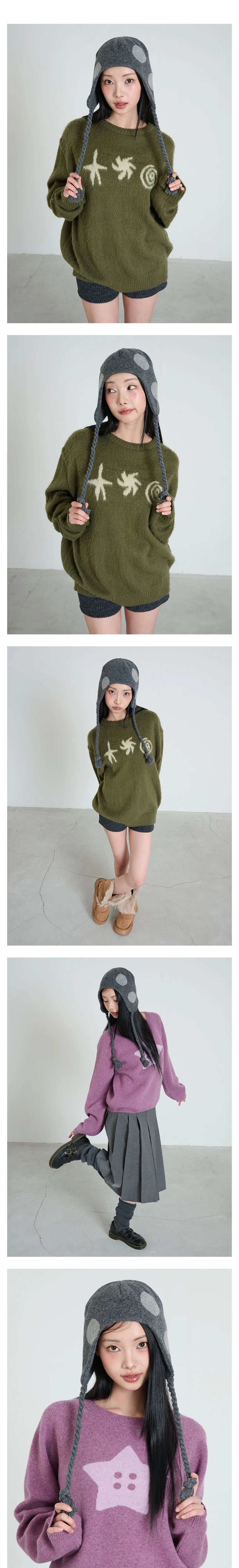 2. 모델자유컷10. DOT EARFLAP BEANIE - CHARCOAL.jpg
