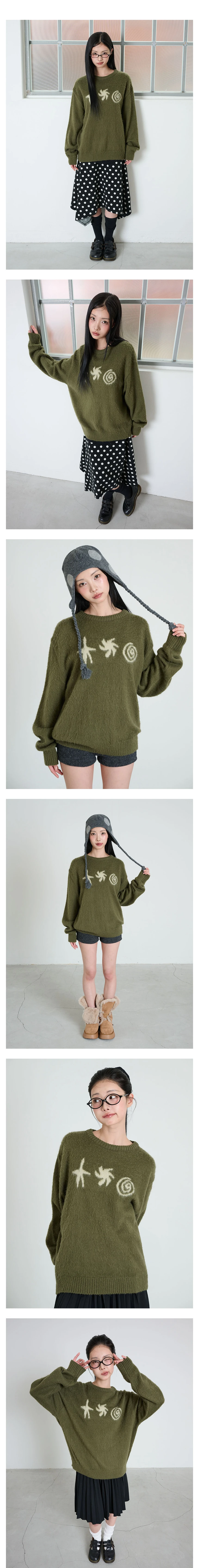 2. 모델자유컷4. DOODLE KNIT - KHAKI.jpg