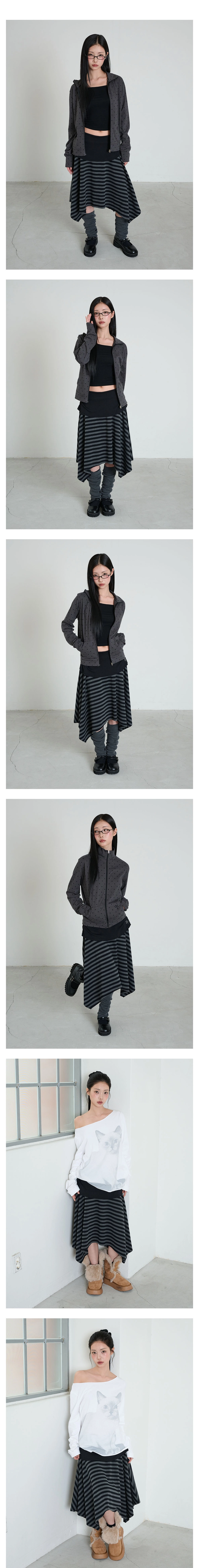 2. 모델자유컷8. STRIPE SYMBOL UNBALANCED SKIRT.jpg