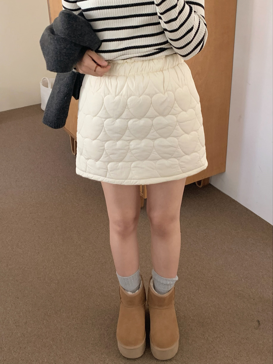 ハートキルティングダウンスカート2color | ファッション通販サイト NUGU