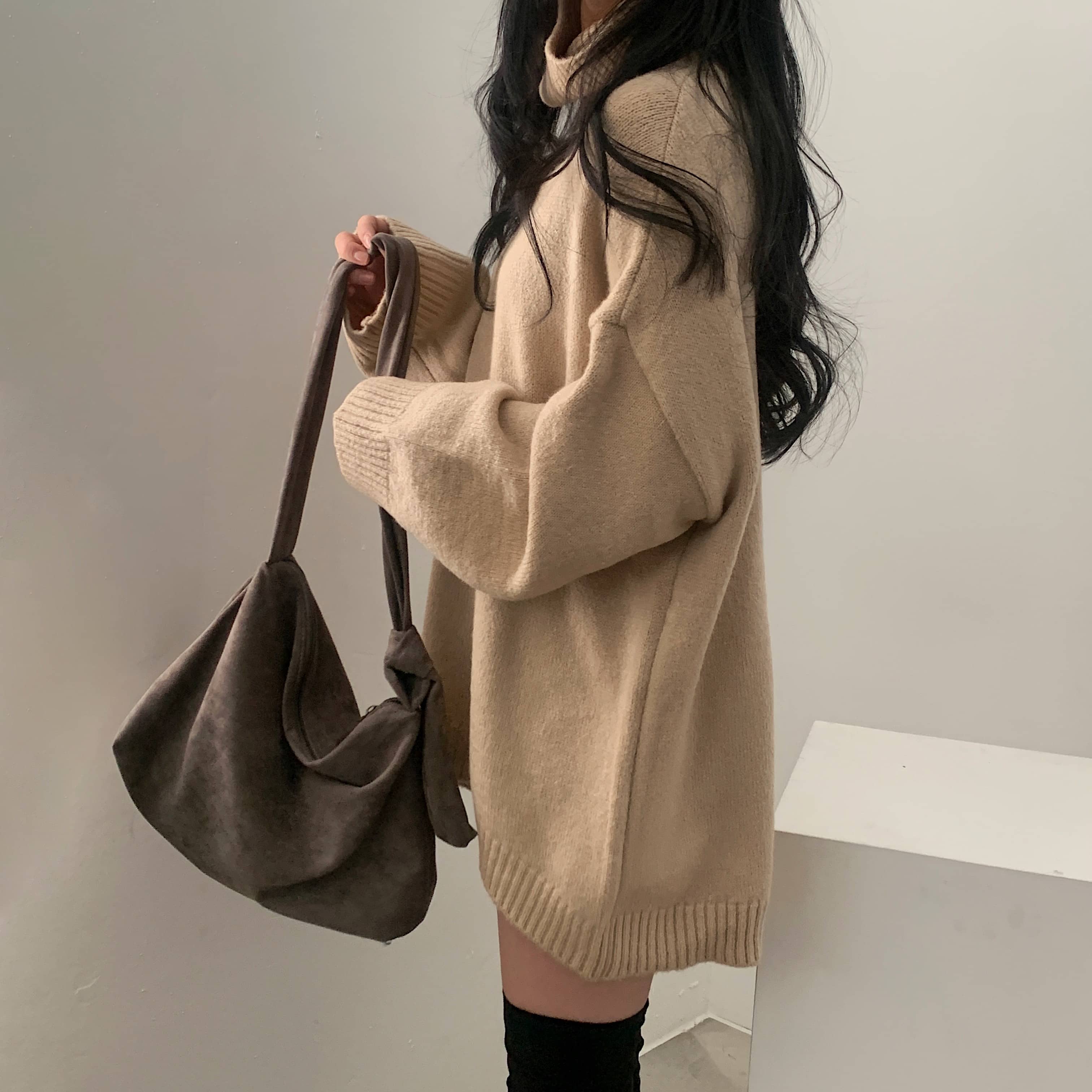 タートルネックニットワンピース タートルネックニットワンピース-5color | ファッション通販