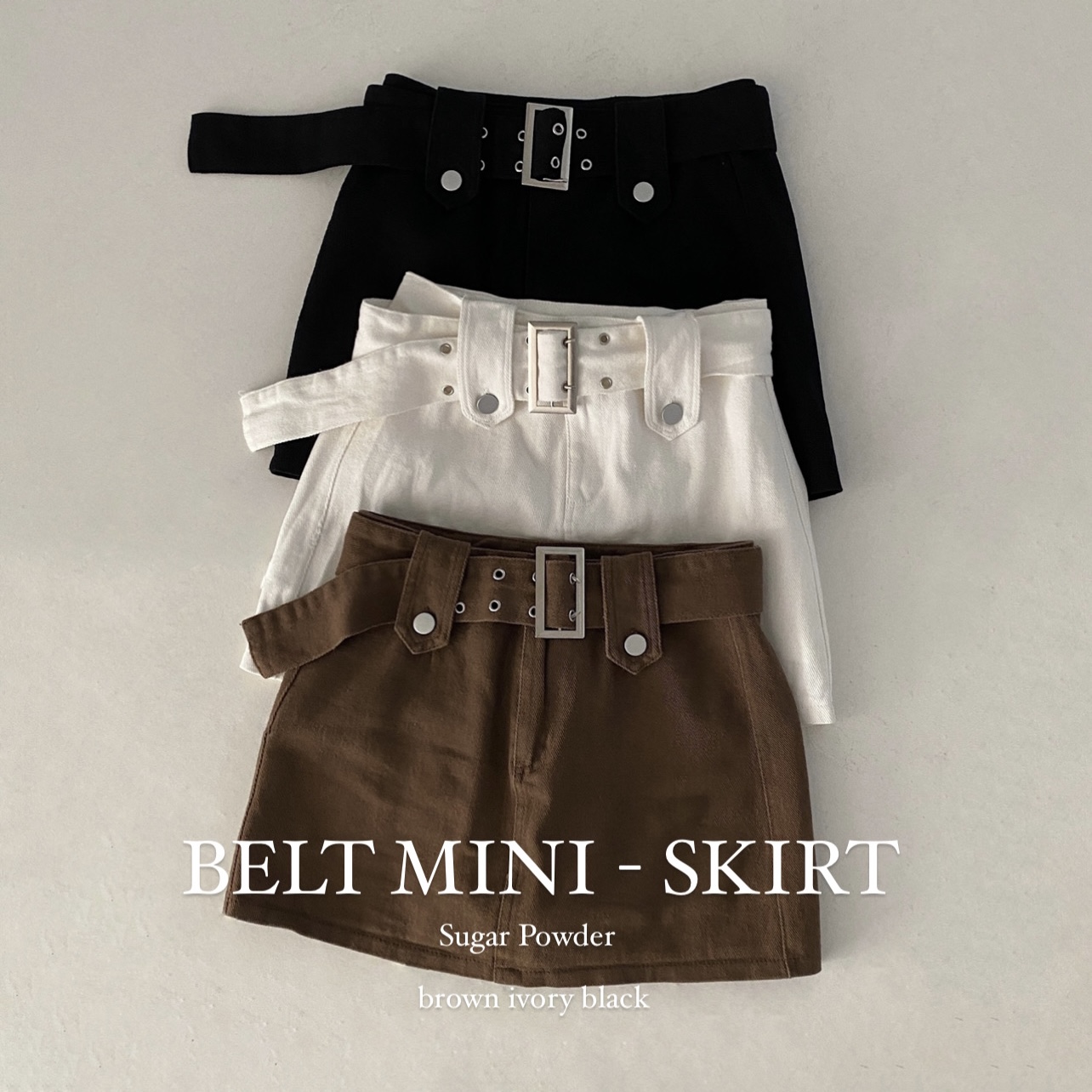 set] ベルトミニスカート-3color | ファッション通販サイト NUGU