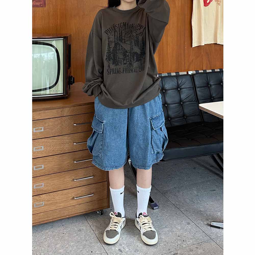unisex] カーゴデニムショートパンツ | ファッション通販サイト NUGU