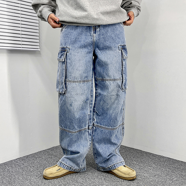 xu dog ウォッシュカーゴデニムパンツ 美品 受注制【Never mind the XU】dirty washing denim cargo pants