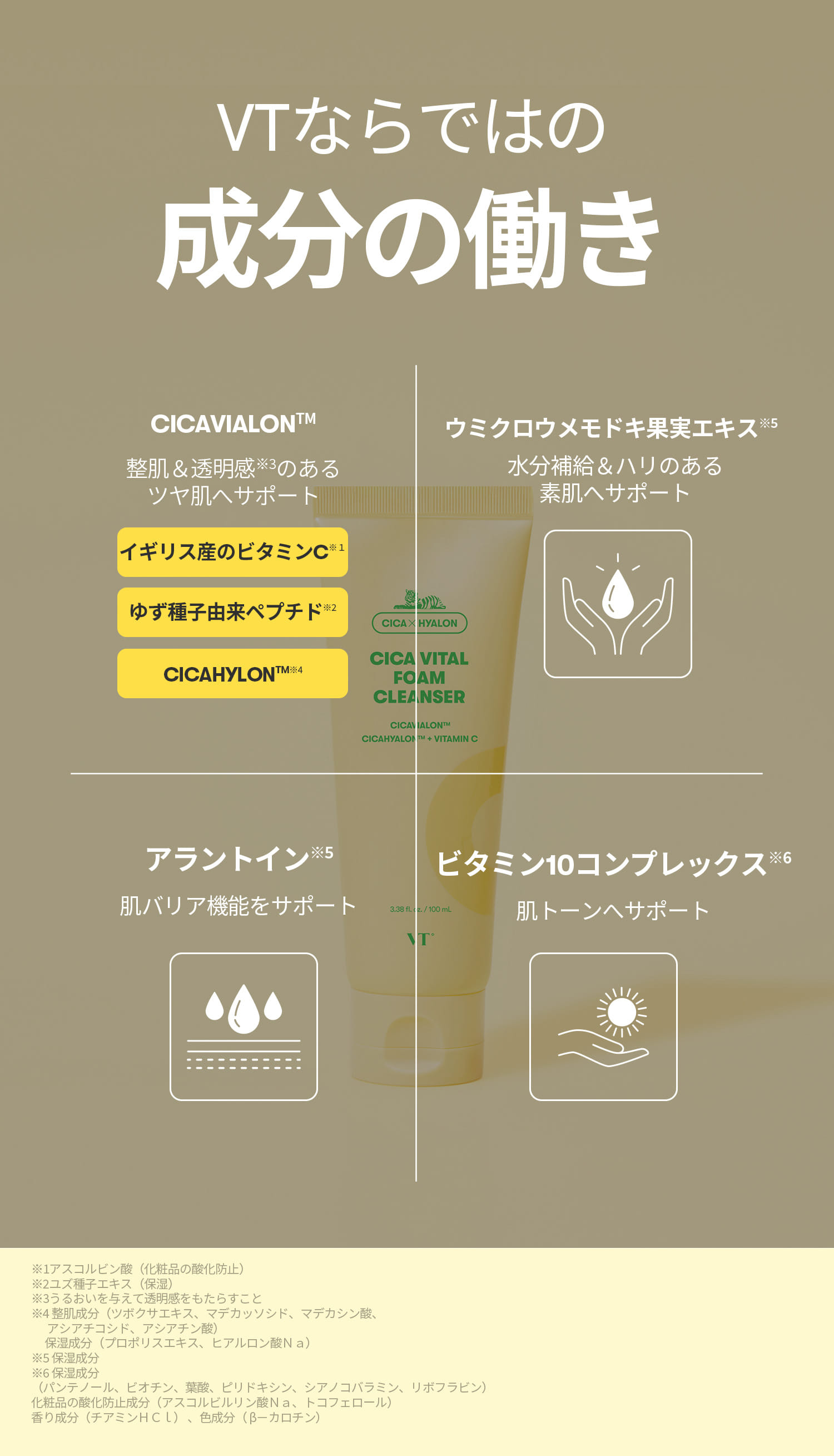 VT cosmeticsシカバイタルフォームクレンザー（100ml