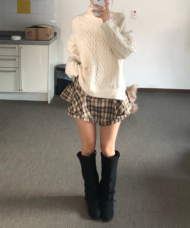 チェック柄 フリル ミニスカート | ファッション通販サイト NUGU