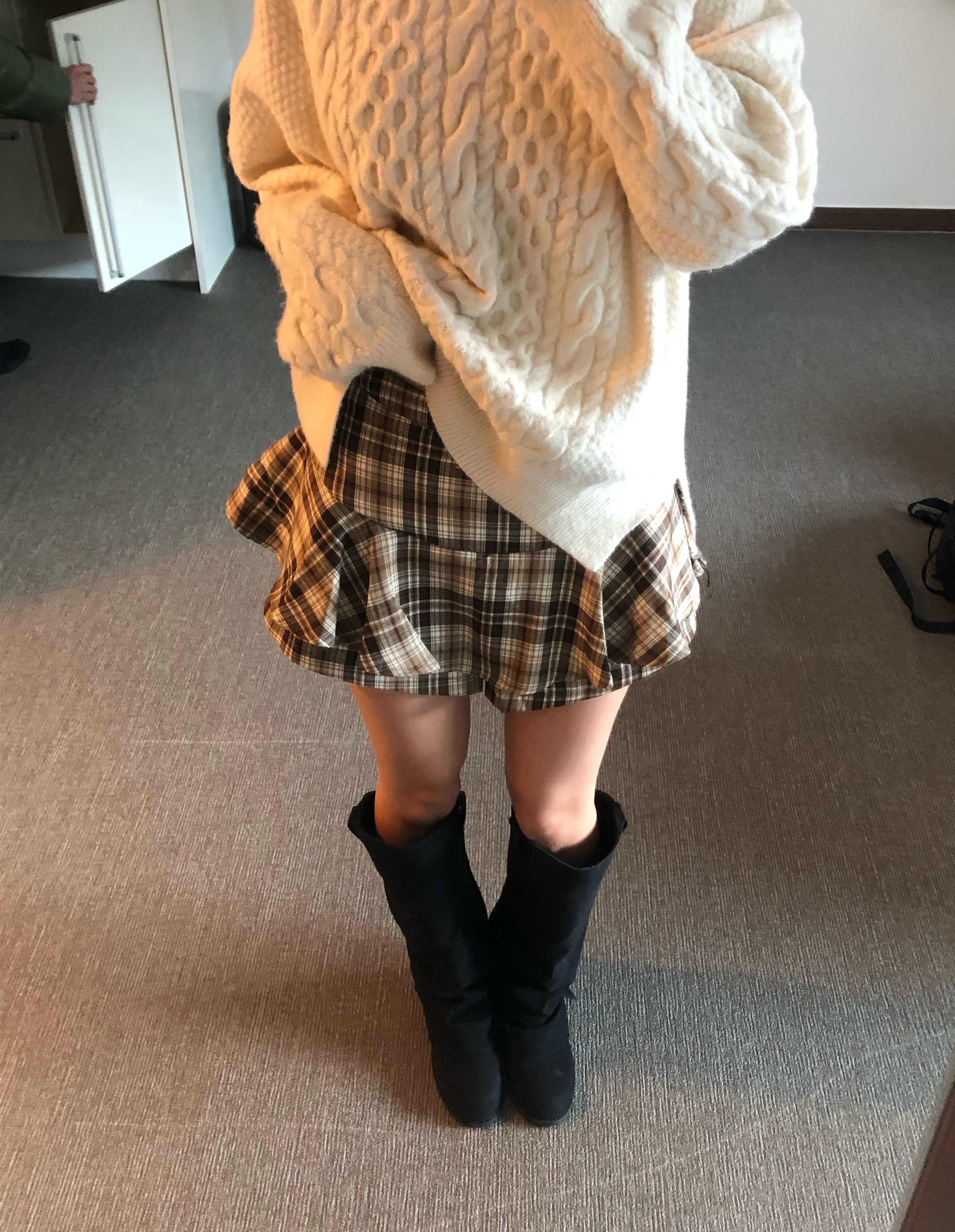 チェック柄 フリル ミニスカート | ファッション通販サイト NUGU