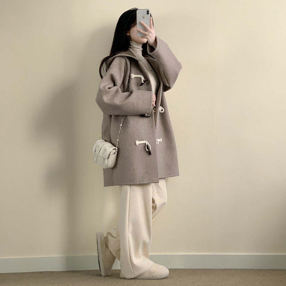 3color] フード付きダッフルコート | ファッション通販サイト NUGU