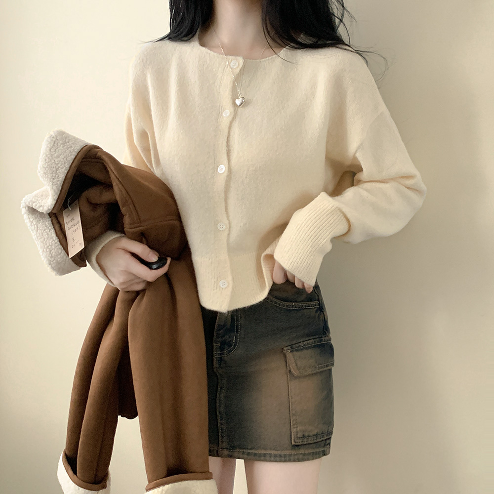 デイリーラウンドニットカーディガン (9color) | ファッション通販