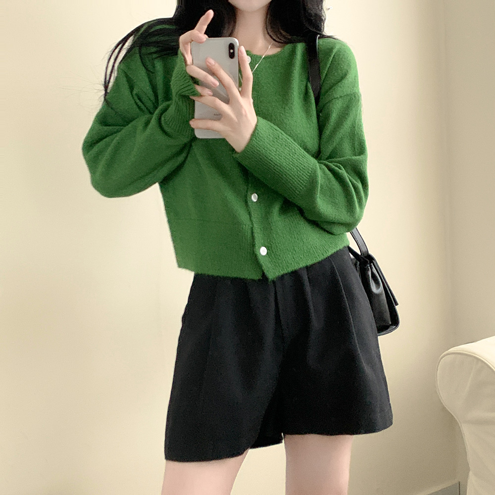 デイリーラウンドニットカーディガン (9color) | ファッション通販