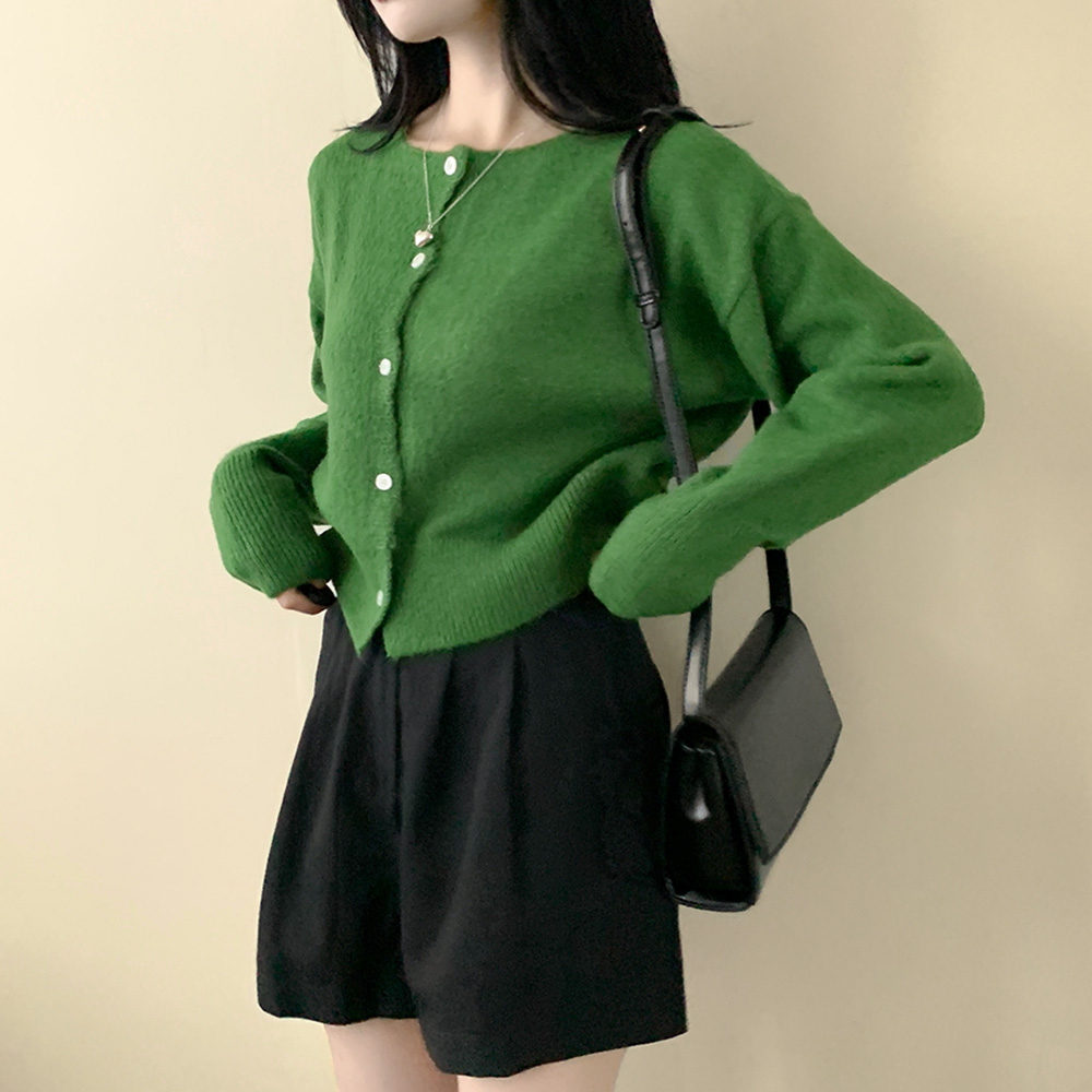 デイリーラウンドニットカーディガン (9color) | ファッション通販