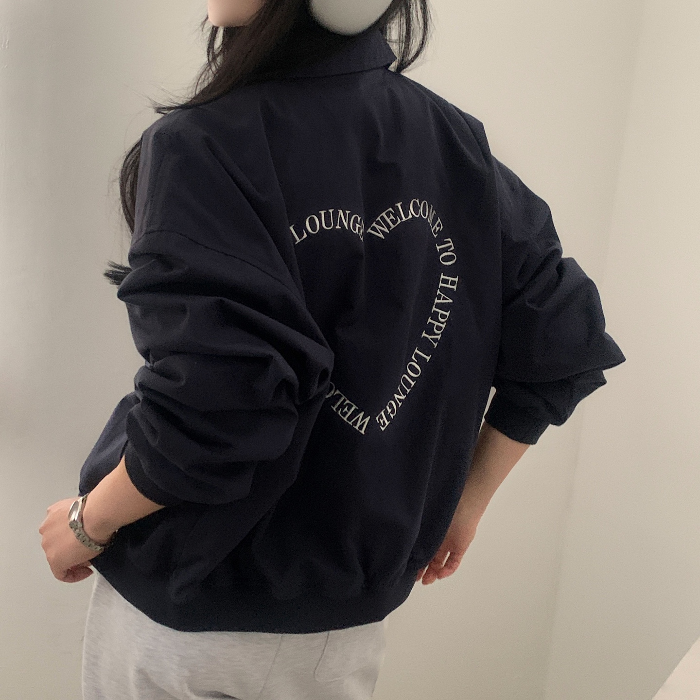 ラグランステッチ34 ラグランハートステッチカラージャケット-2color | ファッション