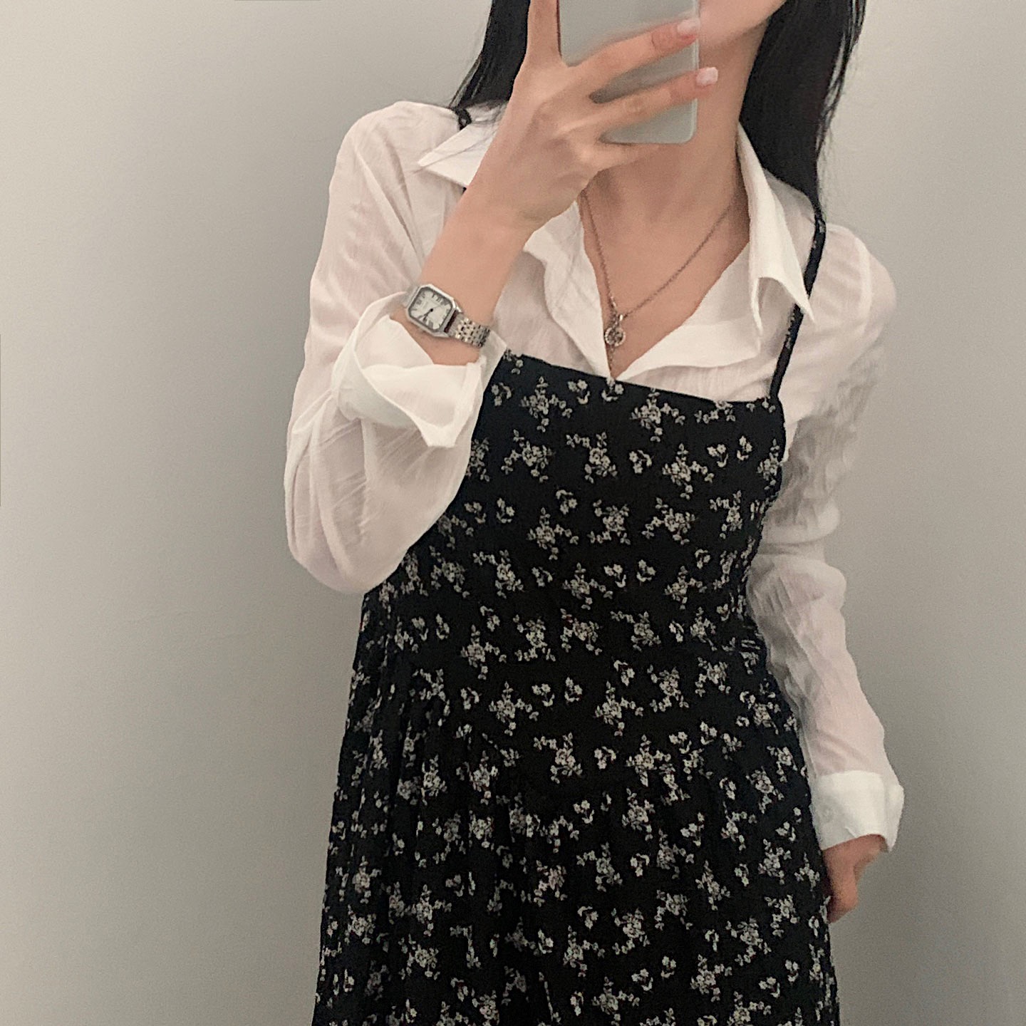 デイジーフラワーキャミソールロングワンピース-2color | ファッション