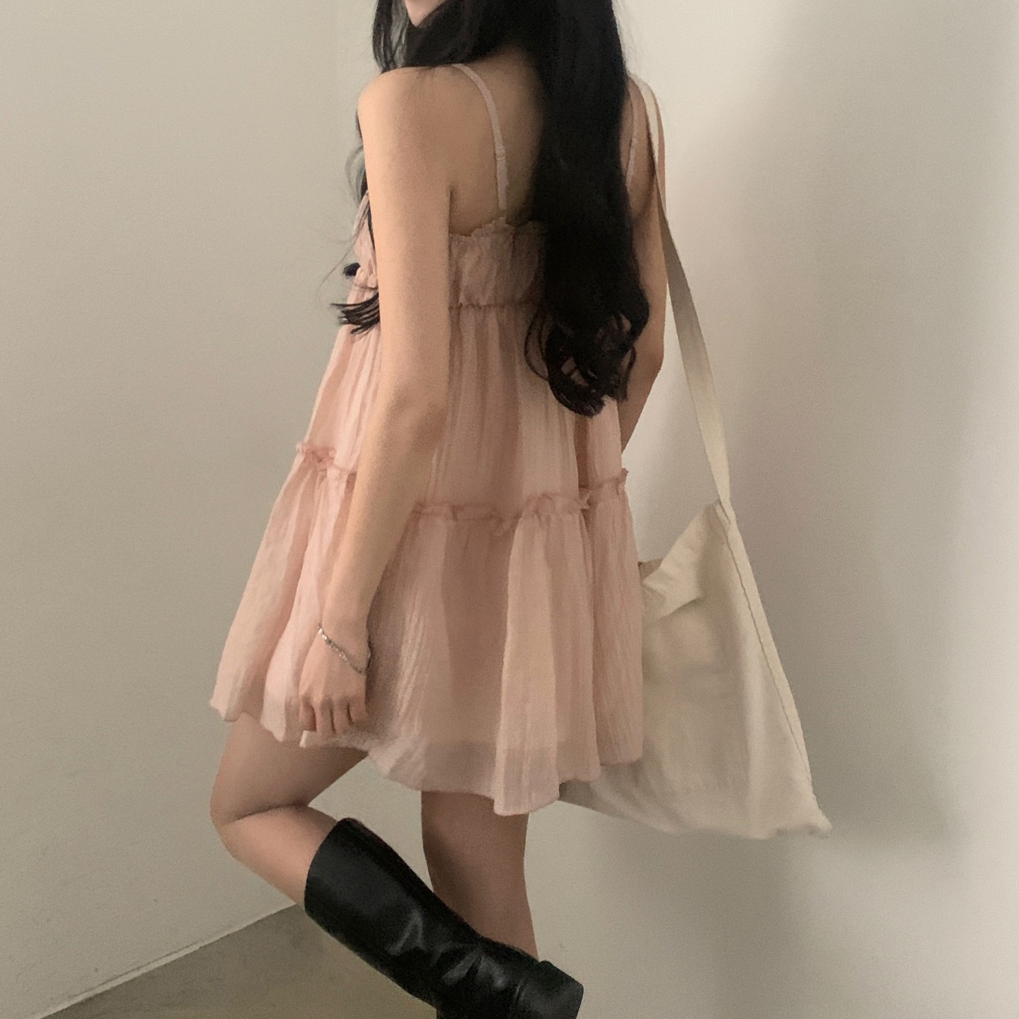 ★minagram★ シフォンティアードスモックワンピース 楽天市場】ティアードワンピース シフォンの通販