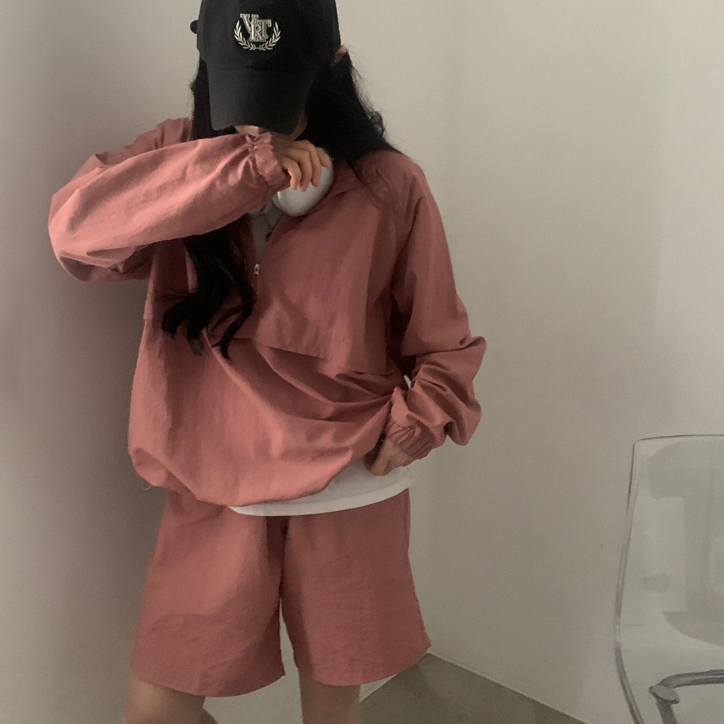 Pvot Anorak Premium Nylon Jacket (Cream)