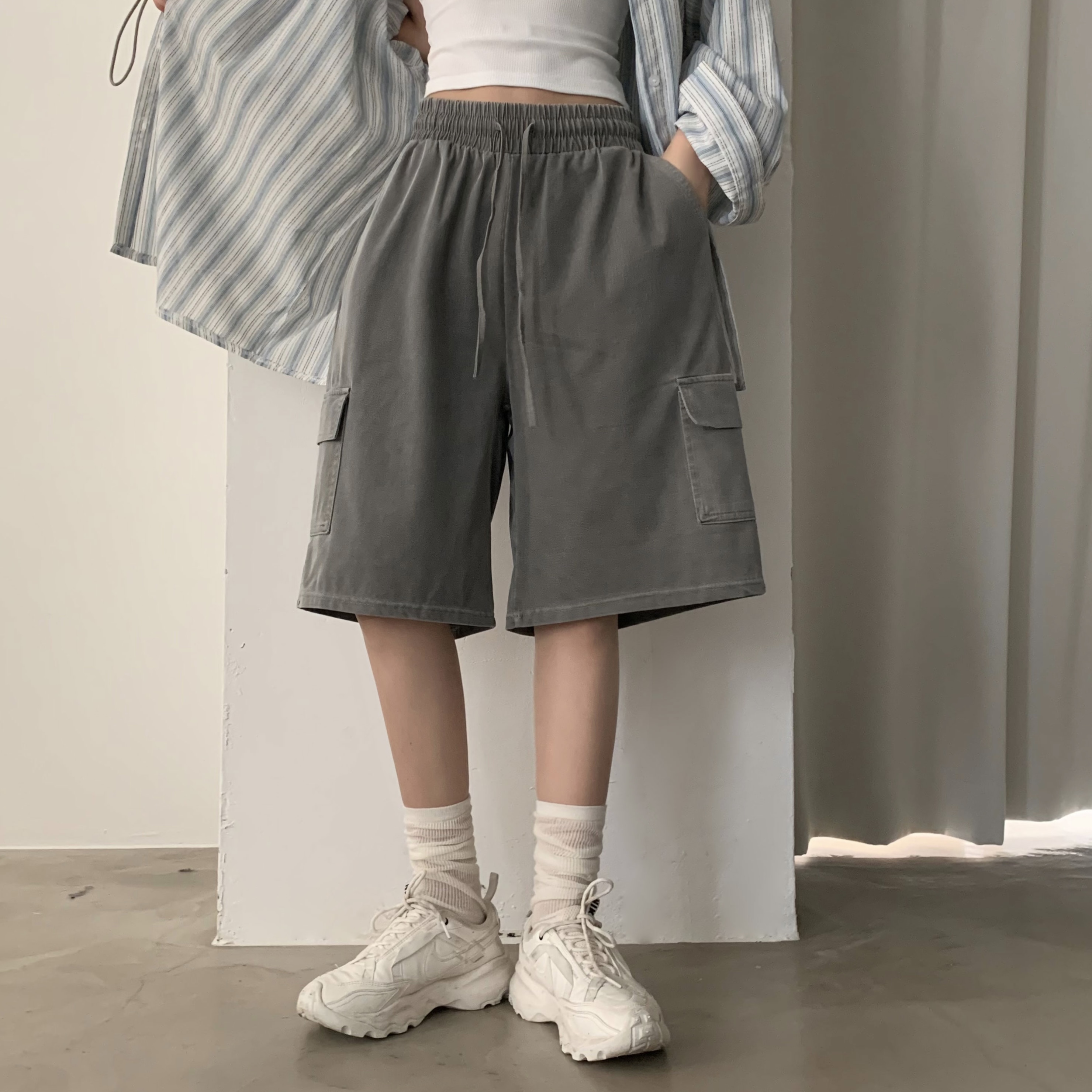 ワイドカーゴショートパンツ-3color | ファッション通販サイト NUGU